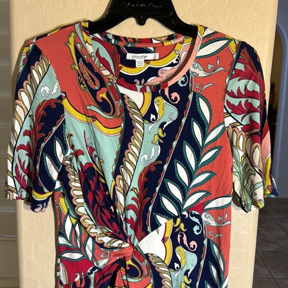 Chico’s Touch Of Cool™ Abstract Draped Tunic - Picture 3 of 12